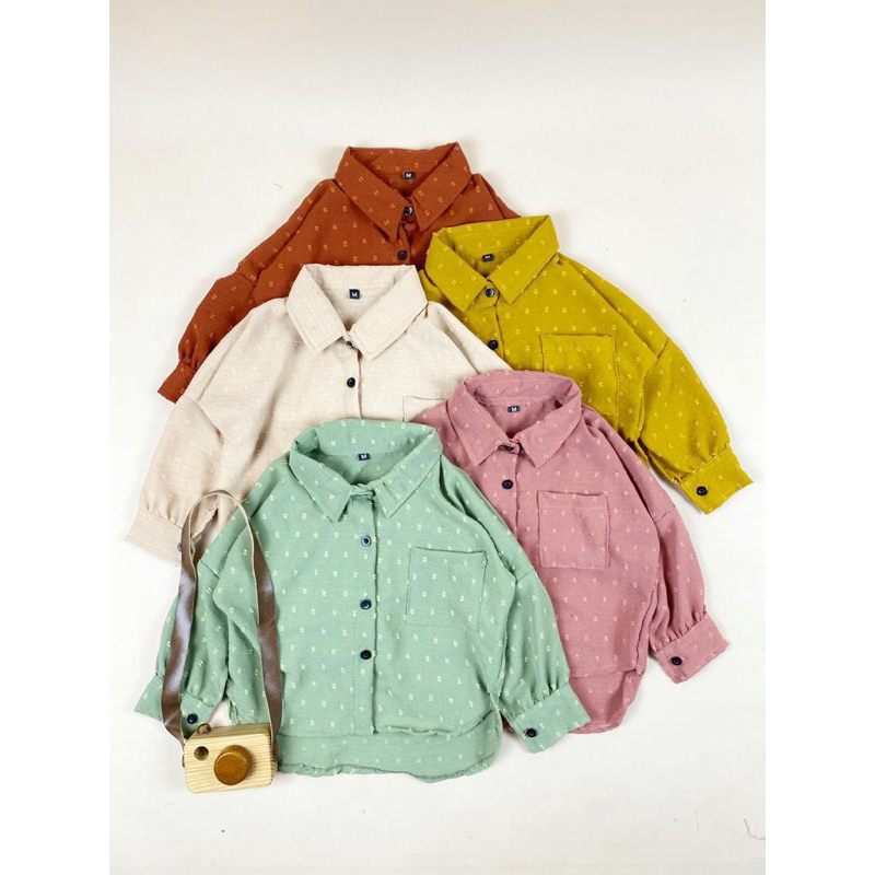 KEMEJA OVERSIZED ANAK PEREMPUAN  TERBARU 1-10 TAHUN