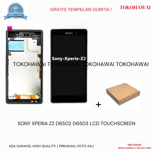 SONY XPERIA Z2 D6502 D6503 LCD TOUCHSCREEN + TERIMAPASANG