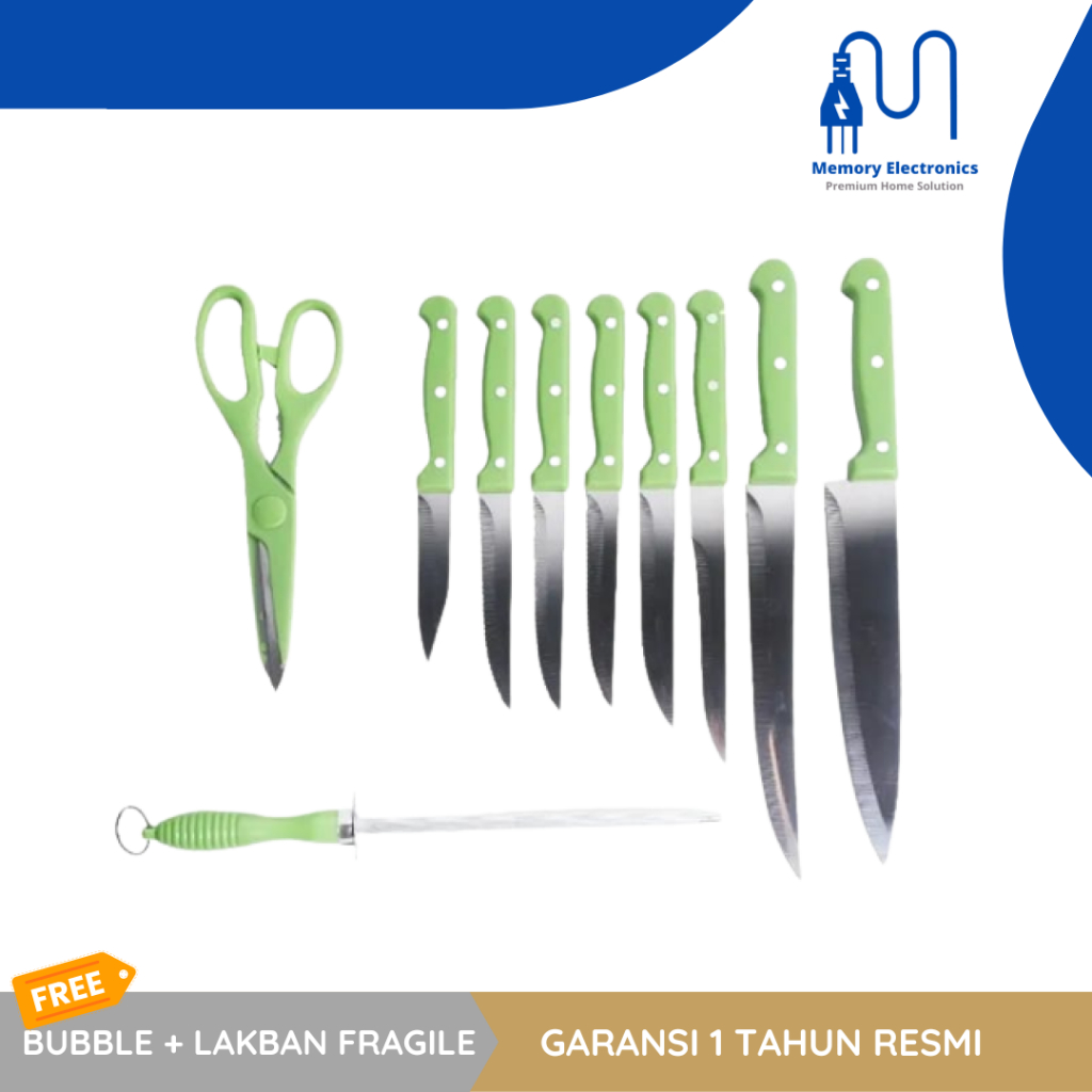 Kris Set 11 Pcs Pisau Dapur Food Grade