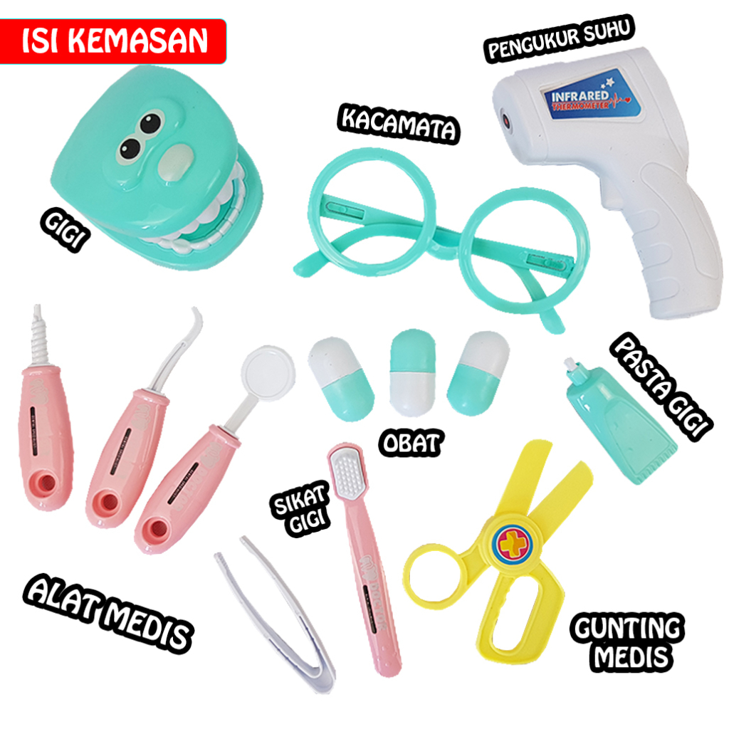 Mainan Anak Dokter Gigi Set/ Doctor Dental Specialist Toys Set YZ3 ( YOGOBATA )