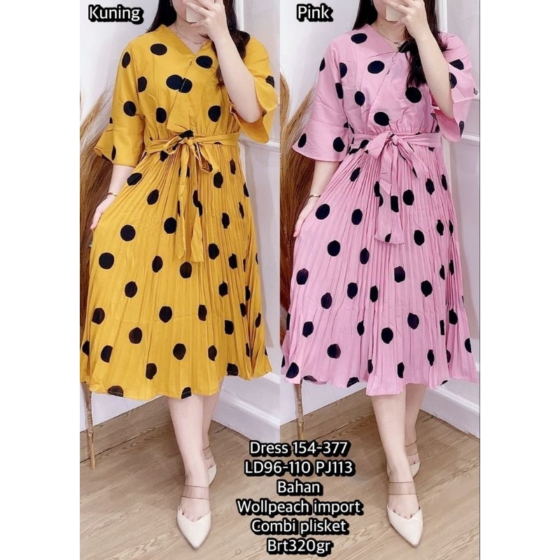 Dress Plisket Polka 154.377/ld 96-110