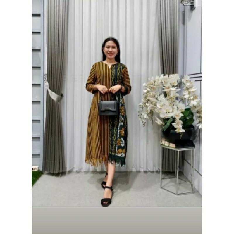 Dress Tenun Troso/Gamis tenun troso