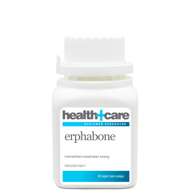 Erlimpex Erphabone 60 Kaplet Kalsium Genistein Suplemen Tulang Lansia