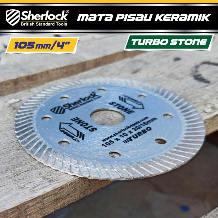 Diamond Wheel 4&quot; Sherlock Mata Pisau Potong Granite Turbo STONE