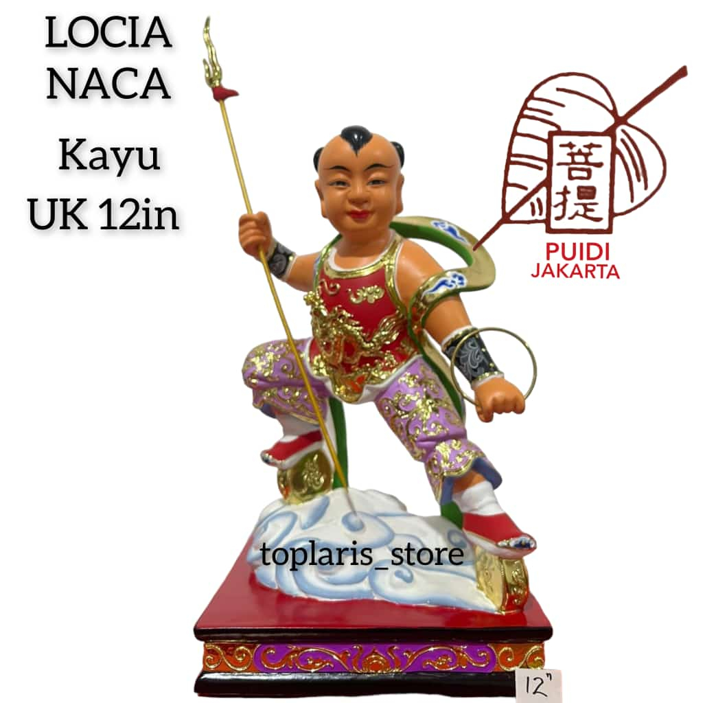 Patung Locia Naca Berdiri 12in Kayu 023