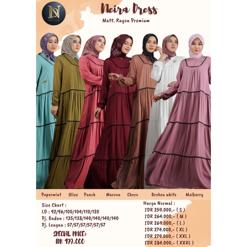 gamis mewah murah nadheera luxury naira series