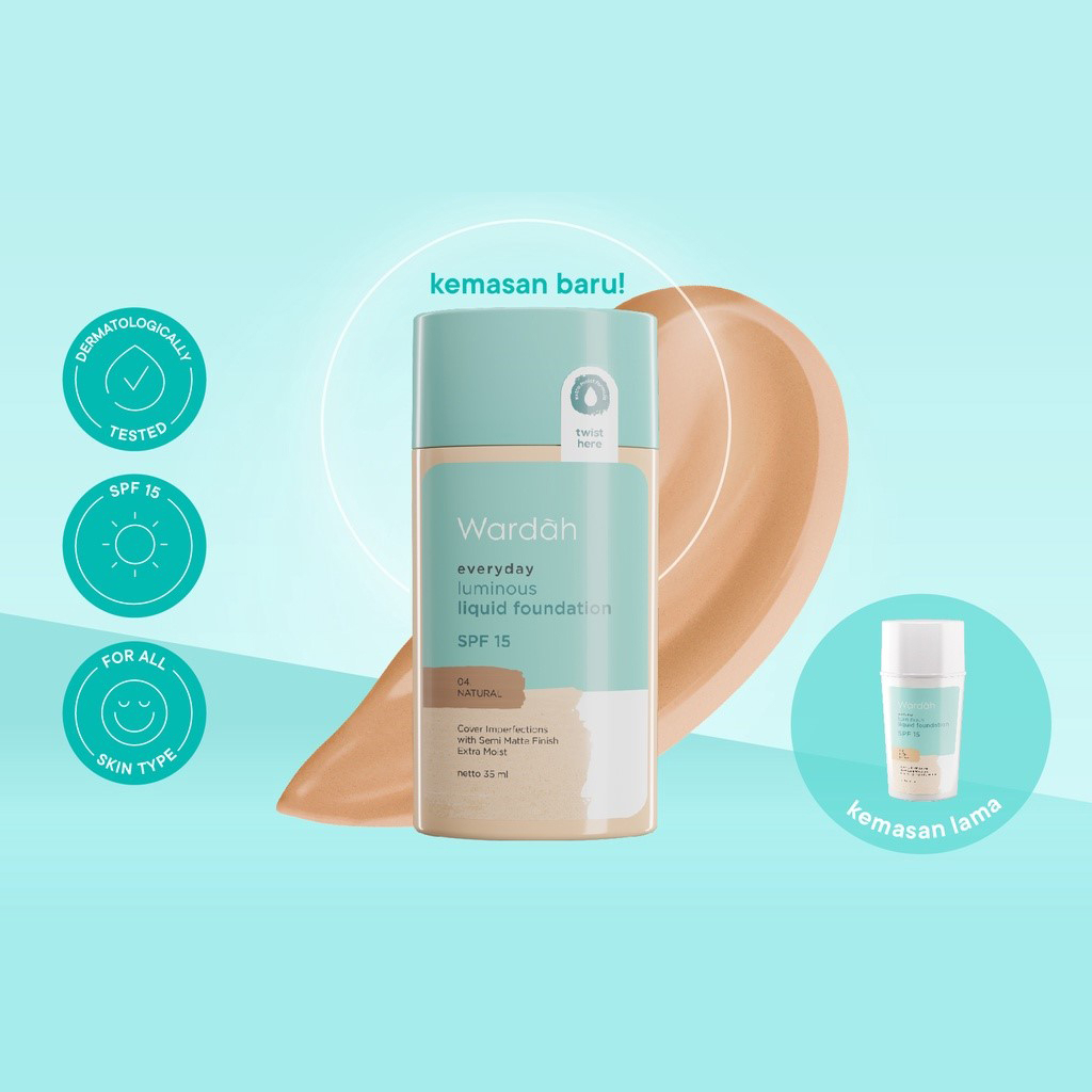 Wardah Everyday Luminous Liquid Foundation - 40ml