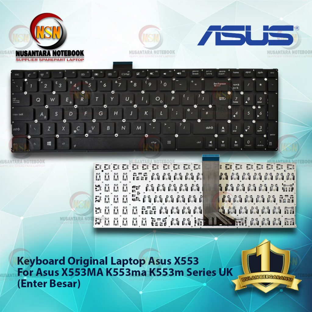 Keyboard Laptop Asus X553 For Asus X553MA Enter Besar Series UK