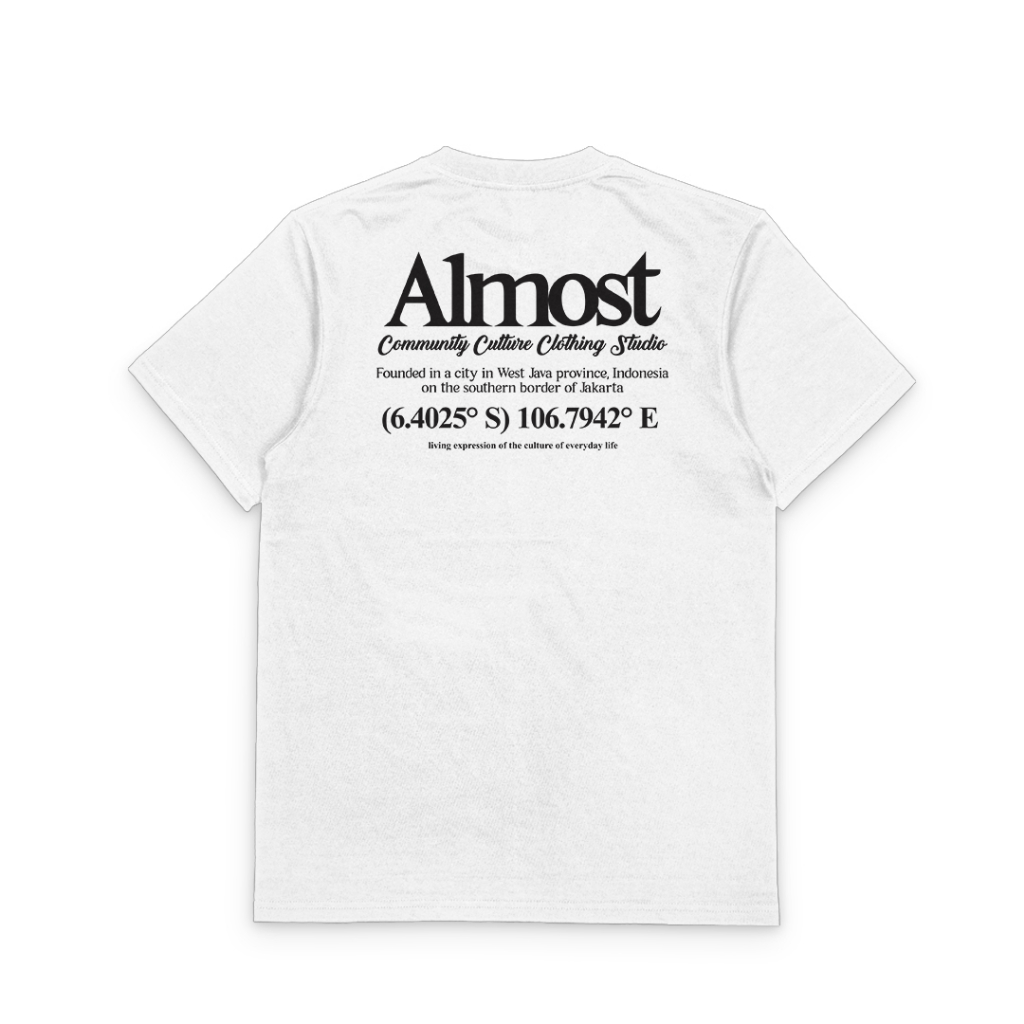 Almost Studio - T-Shirt - Serif - White