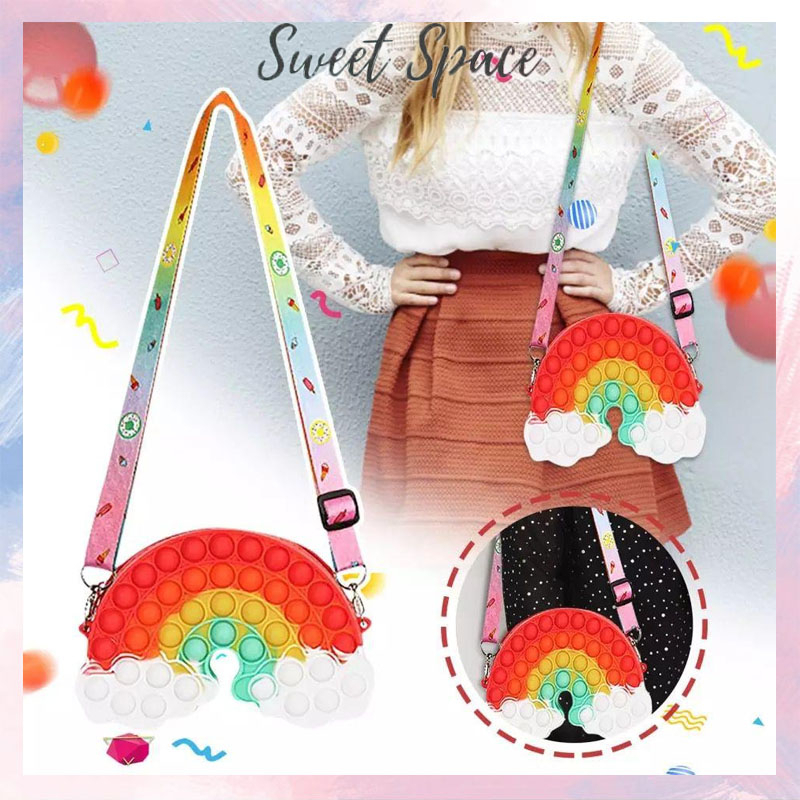 TAS POP IT ANAK PELANGI RAINBOW [SWEETSPACE]