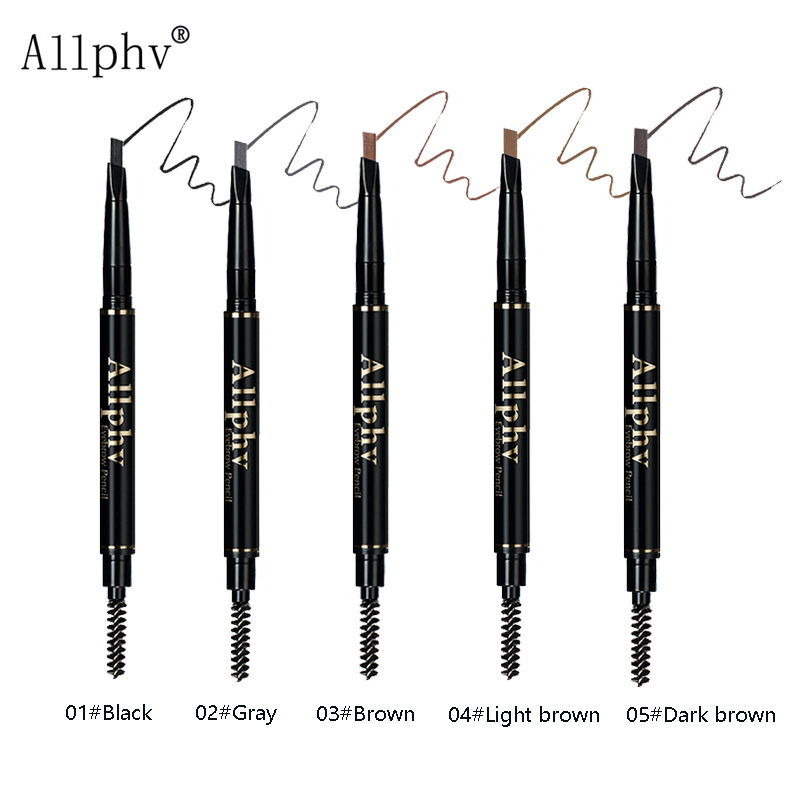 Allphv Eyebrow Waterproof Long-Lasting Double Ended  Eyebrow Pencil 5 Colours Pensil Alis MakeupTool