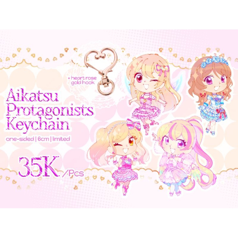 Aikatsu Protagonists Keychain