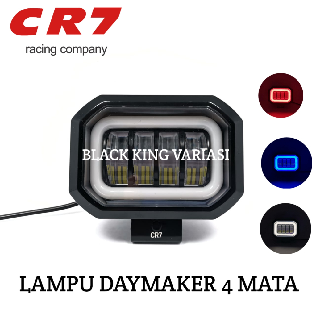 Lampu Tembak Sorot LED CWL 4 Mata Lensa 40 Watt Kotak CWL Motor Mobil 6D Angel Eye Worklight Lampu Tembak Daymaker