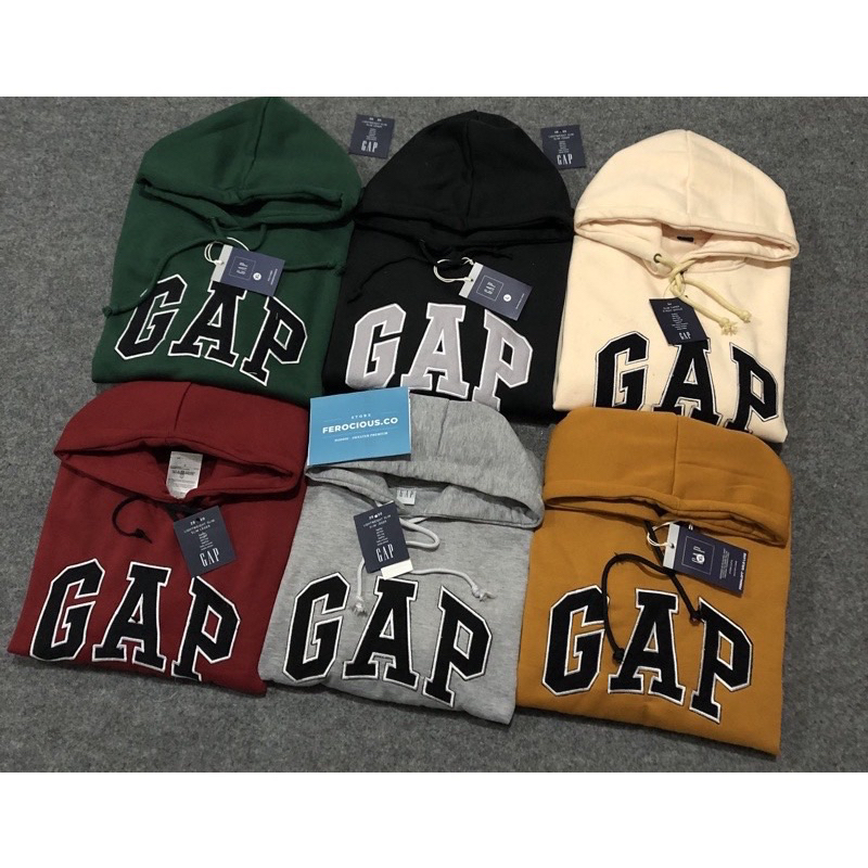 JAKET SWEATER HOODIE GAP ARCH LOGO KREM PREMIUM AUTHENTIC TERLARIS TERMURAH