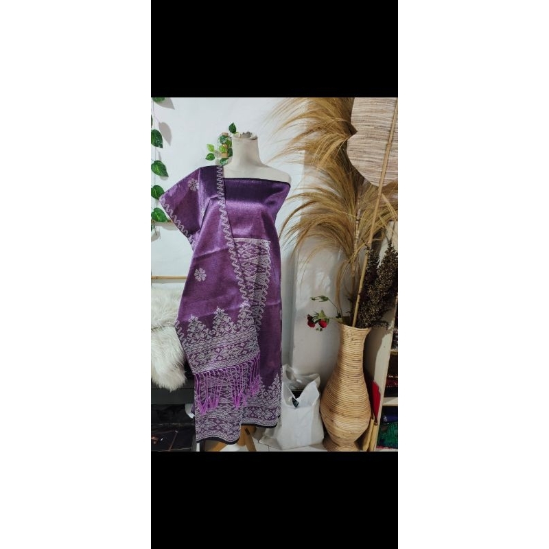 songket silungkang full kristal premium