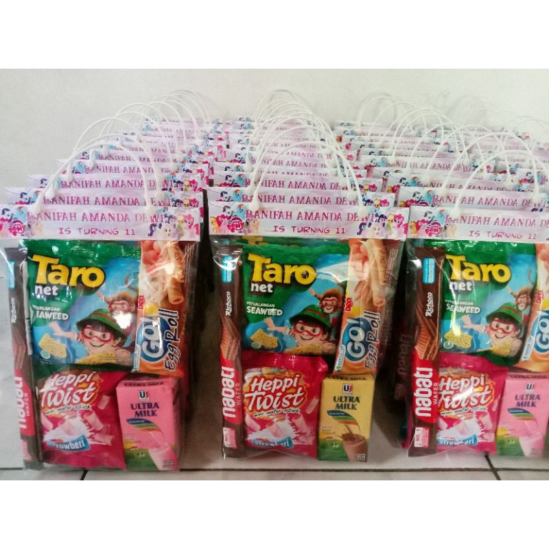 

Paket Snack Ulang tahun/paket jajan ultah/Snack ultah/bingkisan snack ulang tahun/Snack ultah