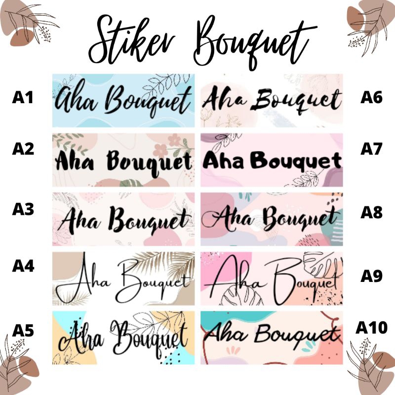 

STICKER LABEL BOUQUET FLOWER/ STICKER BUKET BUNGA