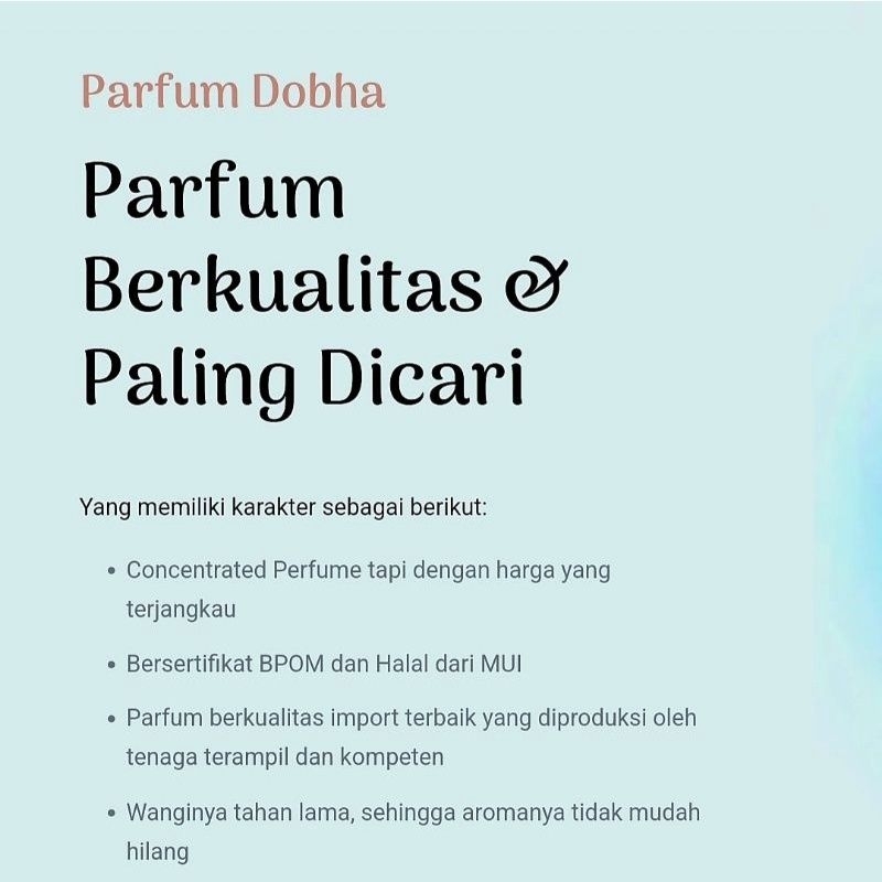 Parfum SILVER Spray DOBHA 35ml Eau De Parfume Pria