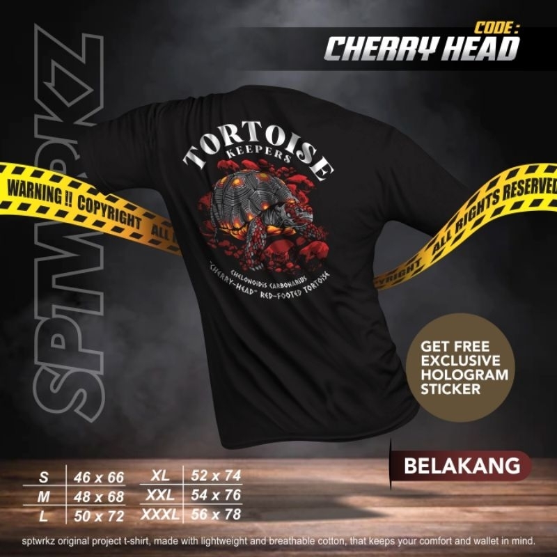KAOS KURA-KURA KEPALA MERAH/CHERRY HEAD