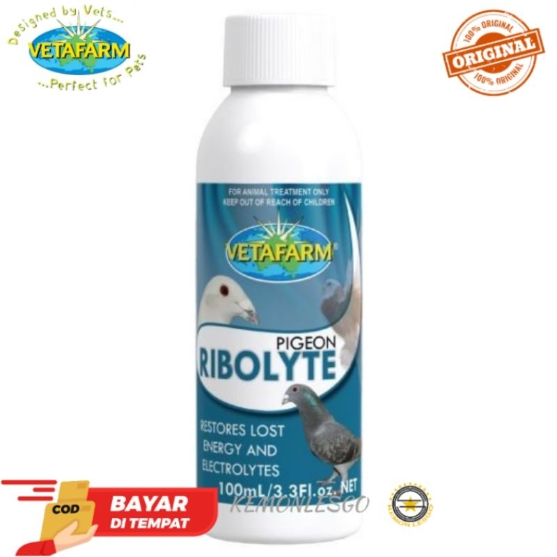 RIBOLYTE VETAFARM MENINGKATKAN STAMINA MERPATI LOMBA ISI 50ML REPACK ORIGINAL PRODUK
