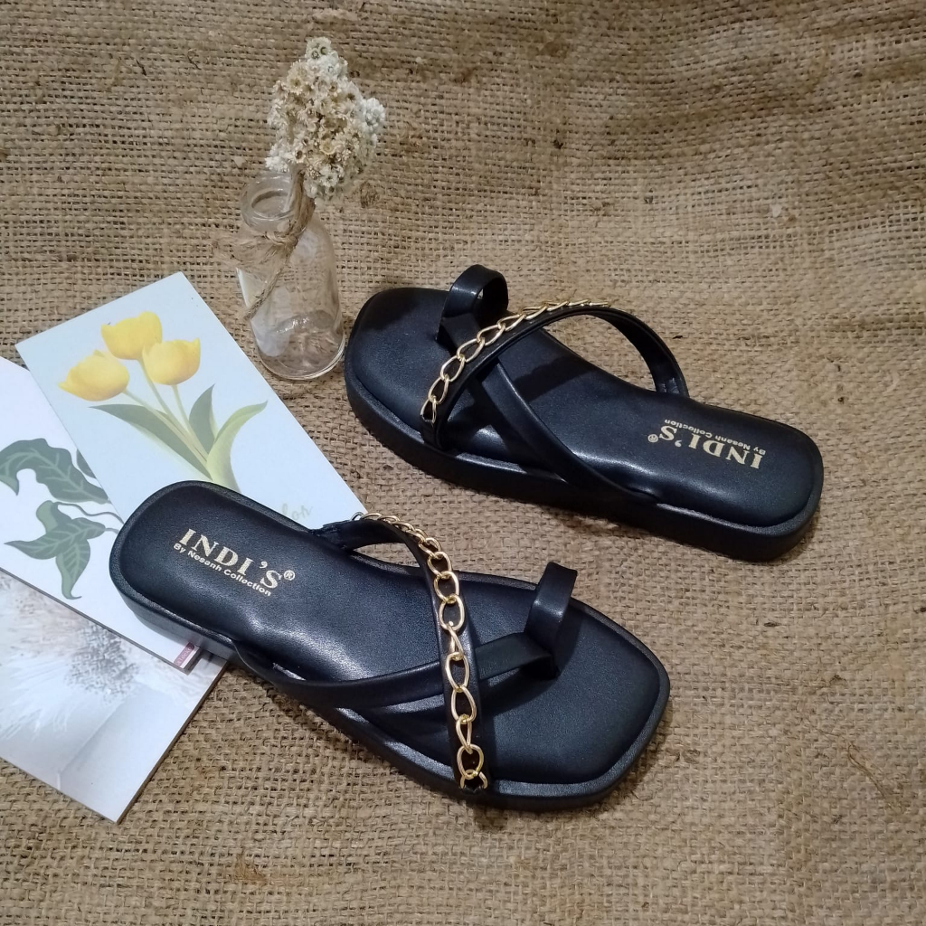 Sandal Platform Wanita Tali Rantai Sandal Wanita Kekinian Empuk NESANH - MANDY