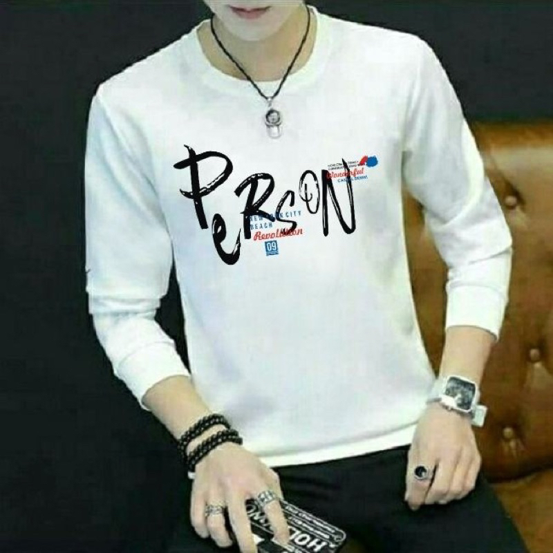 BAJU KAOS LENGAN PANJANG PRIA ATASAN COWOK WONDER FASHION KEKINIAN