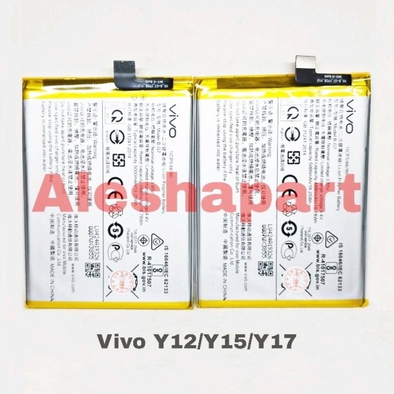 BATERAI/BATTERY Vivo Y12/Y15/Y17 2019 B G7/B-G7