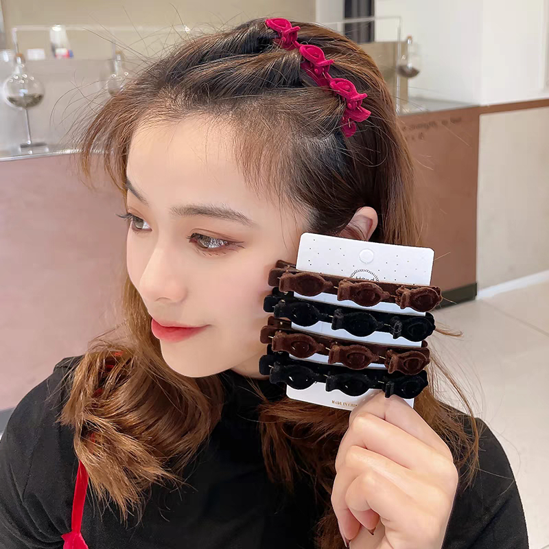 JEPIT RAMBUT KOREA KAIN BELUDRU 3 IN 1 JEPIT PONI KEPANG CANTIK / JEPITAN KOREA / JEPITAN RAMBUT ANAK