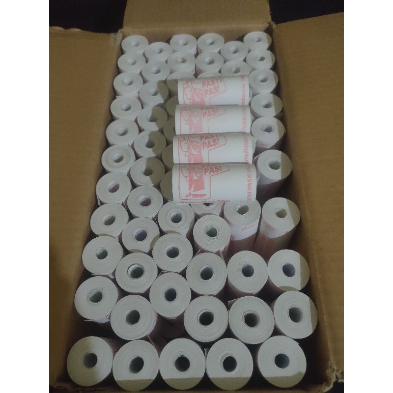 

Kertas Kasir Logo SPBU 58x30 Coreles isi 100pcs(1dus) Edc logo printer 58mm