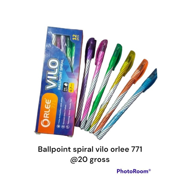 

Pulpen/ Bolpoin/ Bolpen Ulir/ Spiral Orlee Vilo 0,7mm 1 Pack (isi 12pcs)