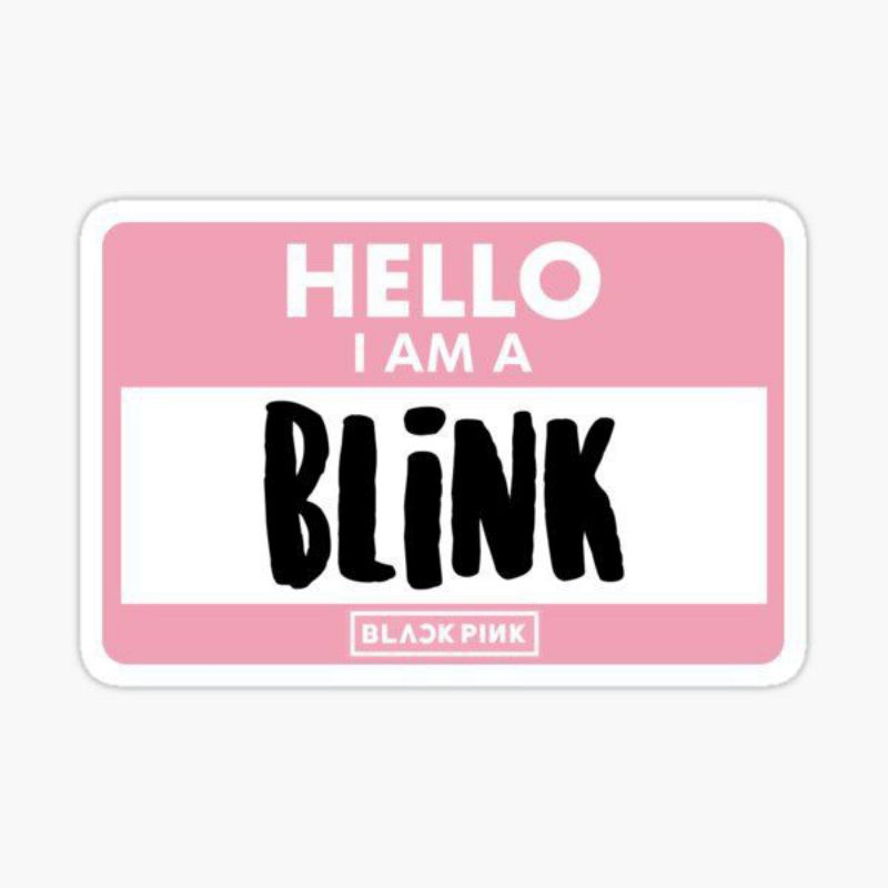 Hoodie Jumper Bpink Hello I Am A Blink LOGO kecil