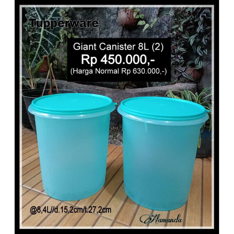 Giant Canister Tupperware (2) Toples Besar