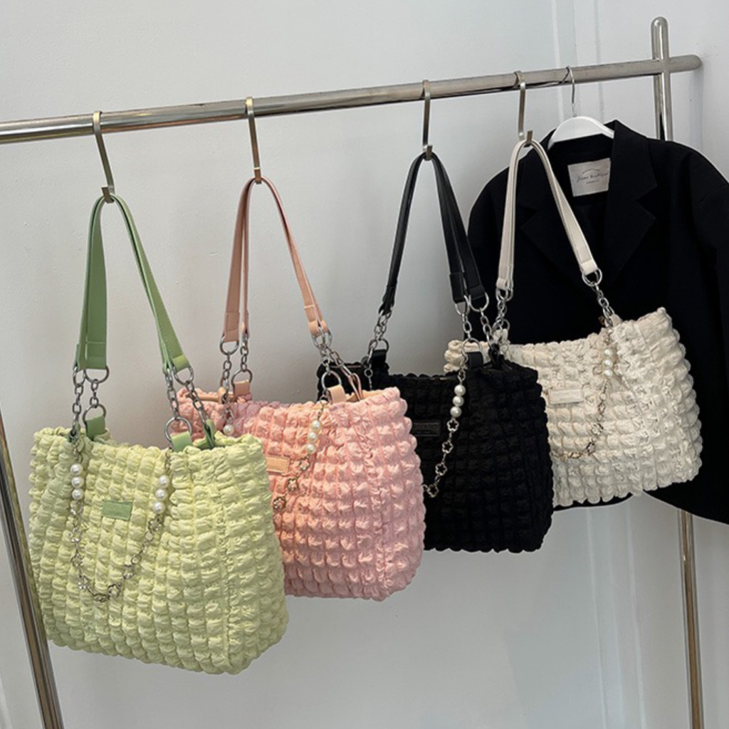 Tas Tote Bag Wanita Import 9003 Bahan Kain Fabric