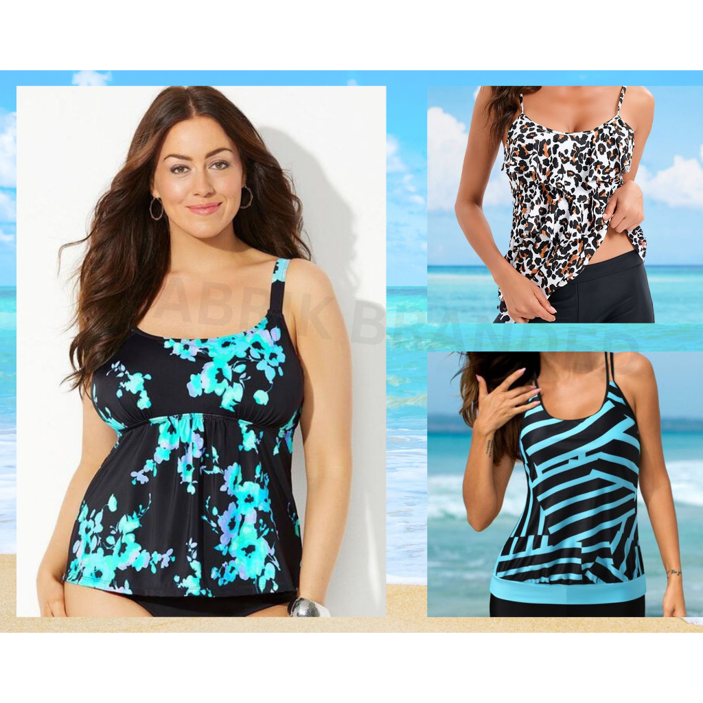 pabrik branded swimwear bikini top bottom baju tankini tangkini renang wanita girl perempuan atasan 