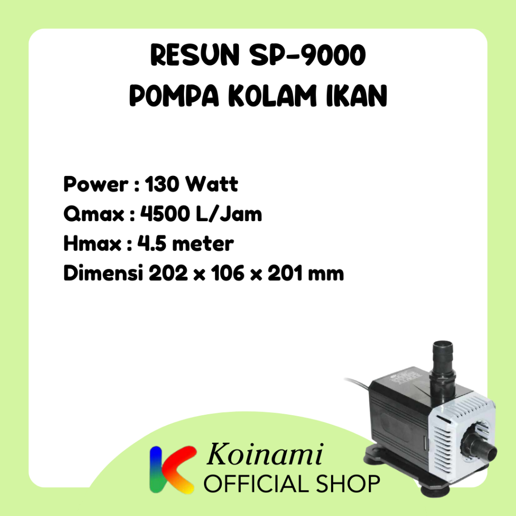 RESUN SP 9000 POMPA KOLAM IKAN