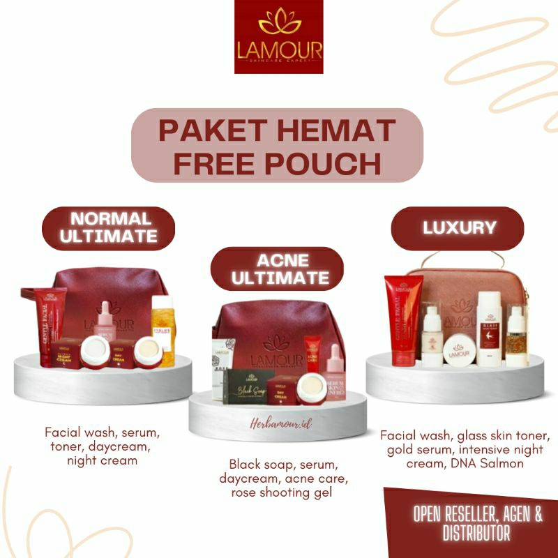 LAMOUR SKINCARE BPOM HALAL UNTUK FLEK HITAM ANTIAGING JERAWAT