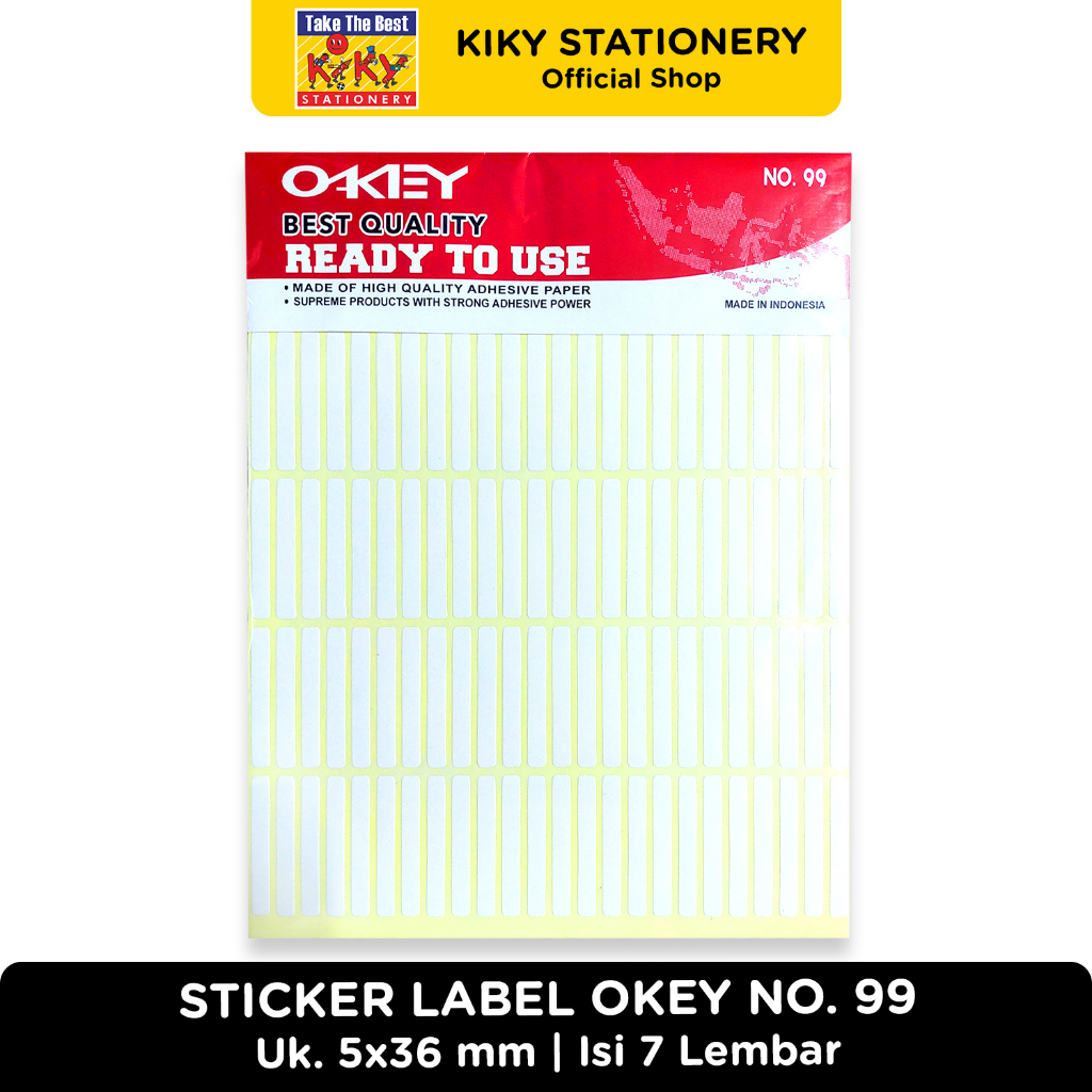 

OKEY Sticker Label No. 99 - Isi 7 Lembar/Pak