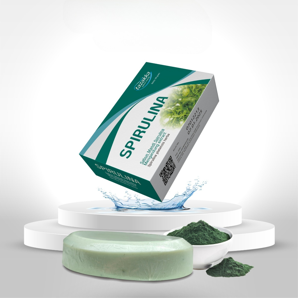 Sabun Mandi Spirulina  Sabun KECANTIKAN Sabun Original Halal BPOM, Sabun Mandi Herbal Tazakka