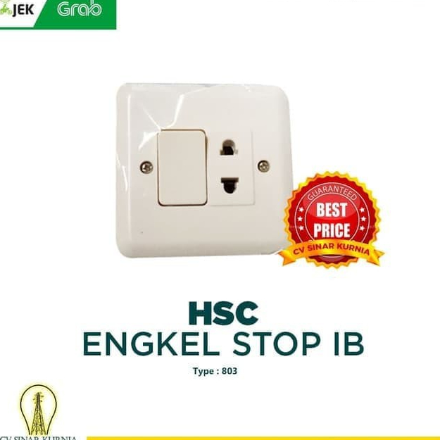 Saklar dan Stop Kontak HSC 803 Engkel Stop IB inbow Warna Cream
