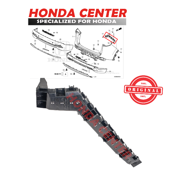 breket spacer bumper belakang kiri kanan honda all new hrv 2022 2023