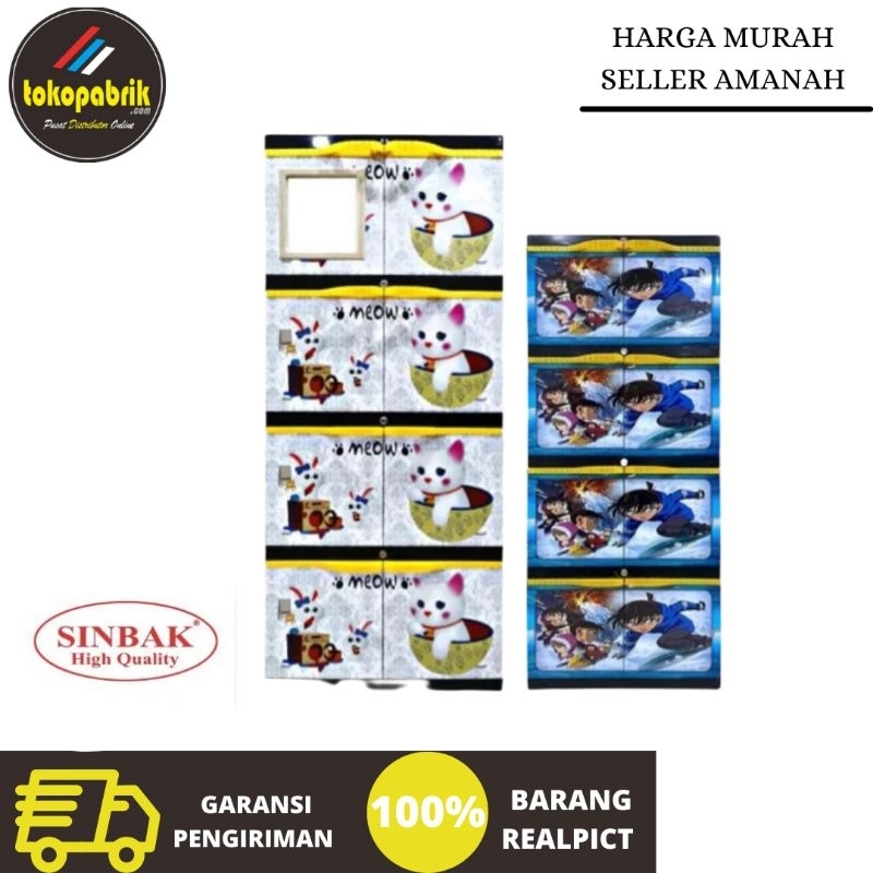 Lemari Plastik Sinbak Harmony 3 Susun 4 Susun / Sinbak Printing / Lemari murah Cianjur Cimahi Sumeda