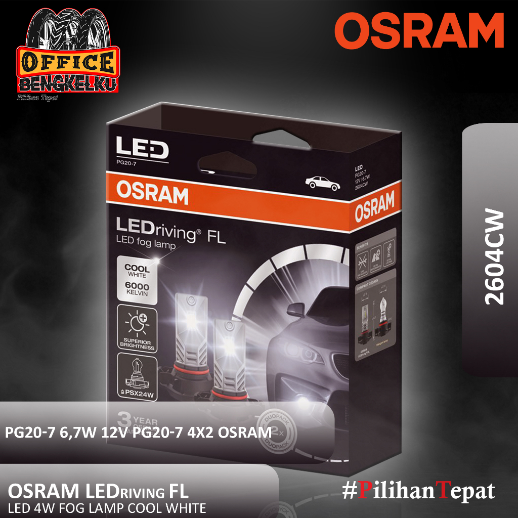 Osram Lampu Kabut Mobil LED FOG H8/H11/H16 2604CW