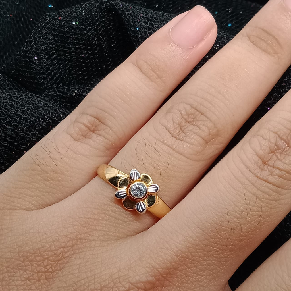 Cincin emas 17K - 1.85 Gr Kadar 750 - 4898