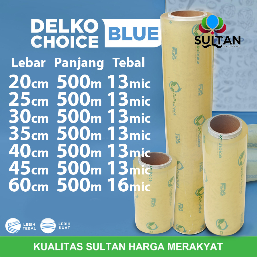 Plastik Cling Wrap Food Grade Biru Food Wrapping Dlkochoice