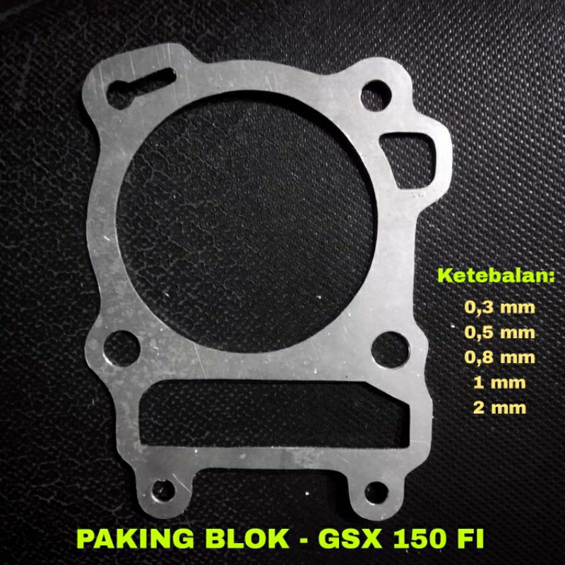 Paking Blok GSX 150 FI Alumunium / Perpak Packing Gasket Almunium Suzuki GSX 150 Fi