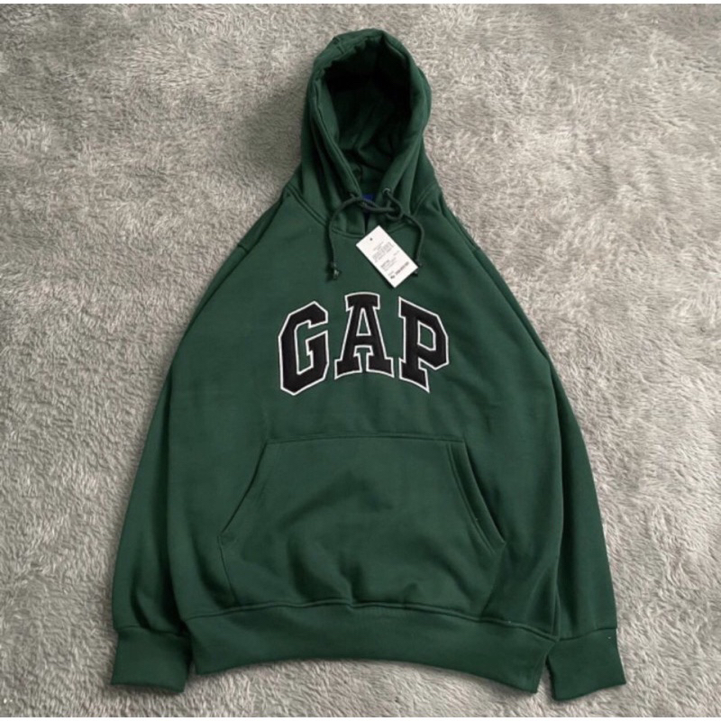 JAKET HOODIE GAP ARCH LOGO USA BORDIR GREY