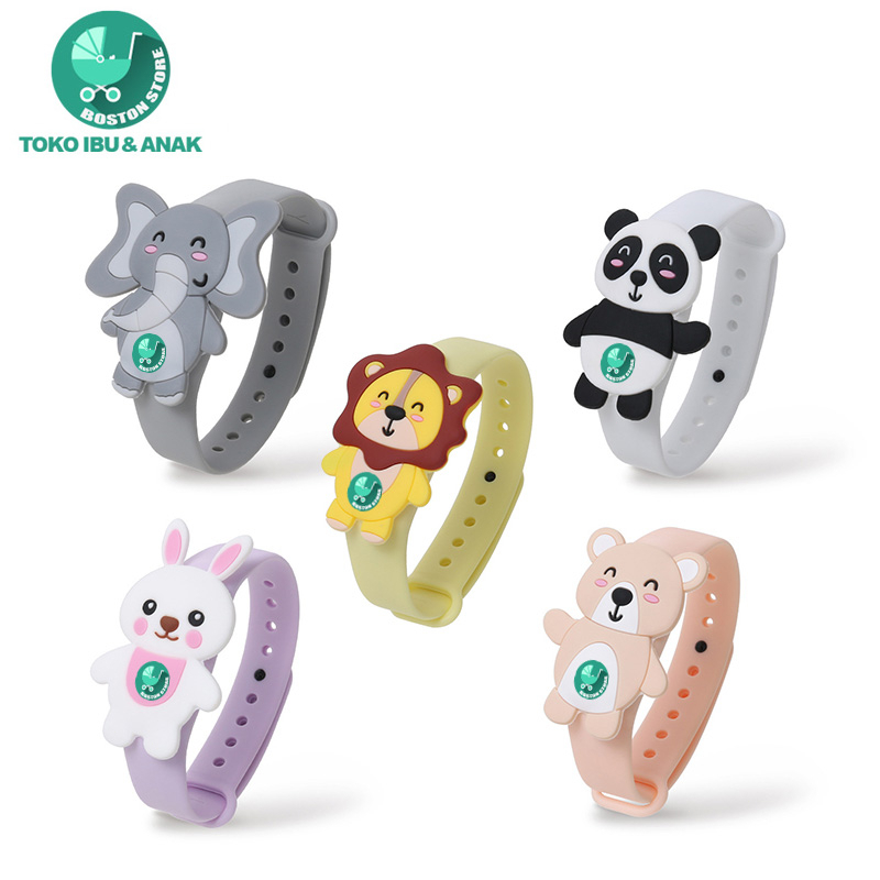 Bostonstore Gelang anak anti nyamuk gelang Cartoon Animal Anti-Mosquito / Mosquito Repellent Baby / Gelang Anak Anti Nyamuk / Gelang Tangan Anti Nyamuk / Gelang Jam Anti Nyamuk Gelang Anti Nyamuk Anak-Anak / Mosquito Repellent Bracellet