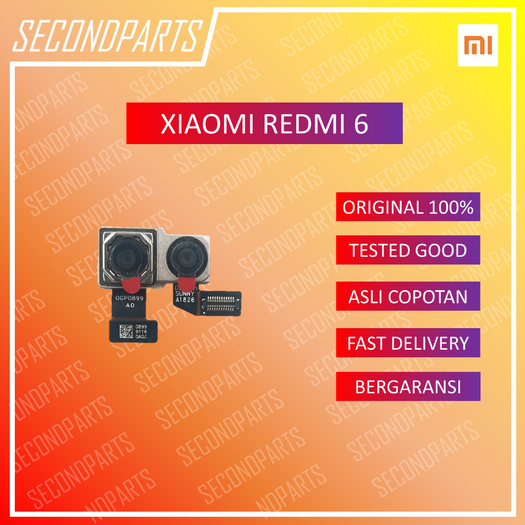 DUAL KAMERA BELAKANG XIAOMI REDMI 6 ORIGINAL COPOTAN