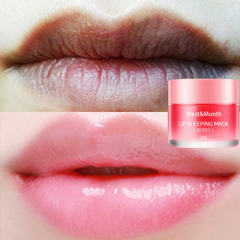 Lip Sleeping Mask 20g masker bibir untuk bibir hitam bpom perawatan bibir hitam dan kering cream pem