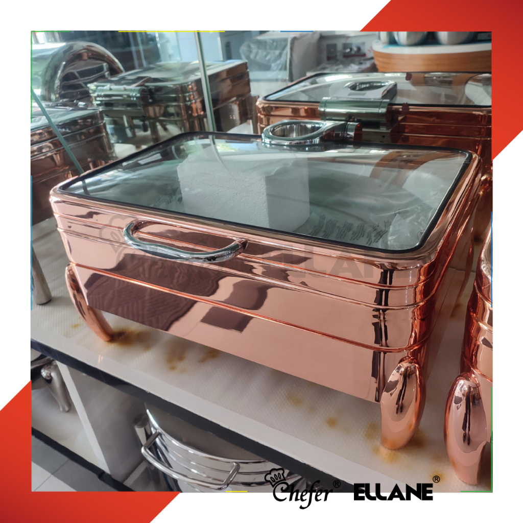 CHAFING DISH PEMANAS MAKANAN ROSE GOLD 1/1 FULLSIZE